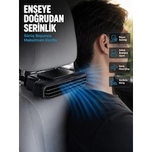 Araç Koltuğu İçin 5 Hız Kademeli Soğutucu Fan Aroma Hazneli Usb-c Şarjlı