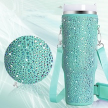 Stanley 40oz Kupası Sıcak Elmas Kapak Neopren Yalıtımlı Taşınabilir Şişe Kapağı İçin Yeşil Yeşil