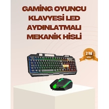 Mekanik Led Gaming Klavye Mouse Seti Yüksek Tepki Ve Ergonomi Mh-hs2681-9193