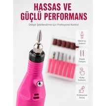 Elektrikli Manikür Pedikür Törpü Seti 6 Başlıklı Yeni Nesil