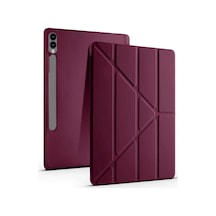 Samsung Galaxy Uyumlu X610 Tab S9 Fe Plus 12.4 Kılıf Kalemlikli Mars Tablet Kılıfı - Mürdüm Diğer