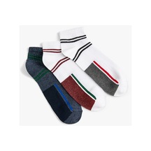 Koton 3'lü Patik Çorap Seti Çok Renkli Geometrik Desenli Multıcolor 4wam80244aa 4WAM80244AAMIX