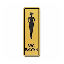 Wc Bayan Tuvalet Kapı Duvar Uyarı - Yönlendirme Levhası Altın (540305012)