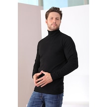 Ferraro Siyah Balıkçı Yaka Pamuk Kazak Siyah