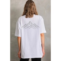Kadın T-shirt Nihilist Penguen Baskılı Bisiklet Yaka Kısa Kol Yazlık Tişört - Beyaz