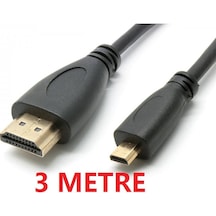 3 Metre Micro - Mikro Hdmı To Hdmi Çevirici Dönüştürücü Kablo