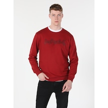 Colin's Regular Fit Baskılı Kırmızı Erkek Sweatshirt CL1060123_Q1.V2_RED Kırmızı