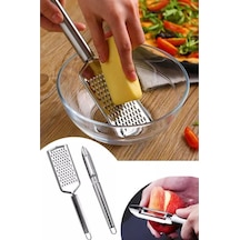Soyacak ve Rende 2li Set Paslanmaz Çelik Inox