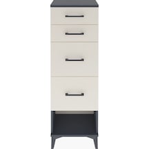 Arges Dolap 4 Çekmeceli 44x30x134 Antrasit-aytaşı Antrasit