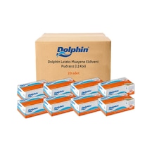 Dolphin Pudrasız Beyaz Lateks Muayene Eldiveni 20 x 100'lü