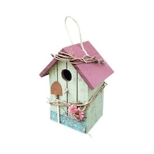 Fochsia Ahşap Kuş Yuvası Yuva Kutusu Asılı Kuş Kafesi Bahçe Dekorasyonu Vogelhuisjes