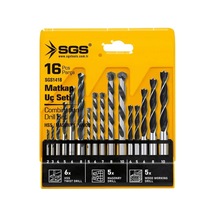 16 Parça Matkap Uç Seti Hss/beton/ahşap Sgs1418