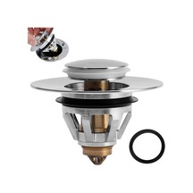 Konesam Banyo Lavabo Çıkış Filtresi, Paspaslı, Bakır, Krom Kaplama, 33 Mm Montaj Delikli, Gümüş Renkli Tıklama Tipi Diğer