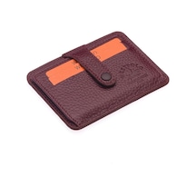 West Polo Hakiki Deri Patlı Bol Kartlıklı Kağıt Para Bölmeli Unisex Kartlık Tr115 Bordo