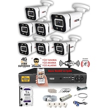 Ids 7 Kameralı 5mp Sony Lensli 1080p Fullhd Gece Renkli Full Kamera Seti Su Geçirmez Cepten İzle Ds 2031hd Wl Set7 1tb