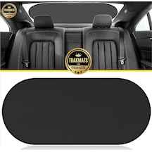 Trakmats Peugeot 307 Hb 2001-2008 İçin Uyumlu Oto Arka Cam Güneşlik, Oval Tül Vantuzlu, 100x50 Cm, Siyah