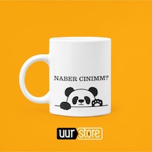 Naber Cınımm Baskılı Porselen Kupa 330ml Beyaz