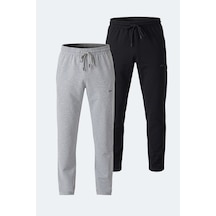 Slazenger Imprınt 2 Li Set Erkek Eşofman Altı Siyah - Gri