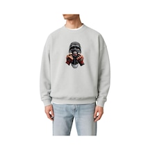Benroma 3 İplik Penye Ahmed Osman Baskılı Unisex Sweatshırt Çok Renkli