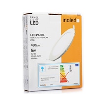 İnoled 6w Yuvarlak Sıva Altı Led Panel Beyaz-6500k
