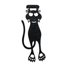 3d Baskı Tırmanan Kedi Kitap Ayracı - 7 Adet Siyah
