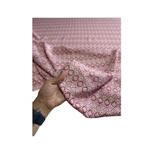 Viskon Keten Kumaş 150 Cm En Yazlık Hafif Elbise Gömlek Tunik Kumaş Visketen-200 Pembe Desenli