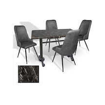 Çipa - Çırağan Mutfak Masa Takımı - 70x120 Werzalit, Wermodin Ve Allzalit Tabla - Teramo - Füme Çok Renkli