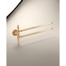 Crystal Altın İkili Havlu Bar 60cm Renkli