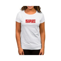 Red Dead Redemption 2 Red Text Beyaz Kadın Tişört Beyaz