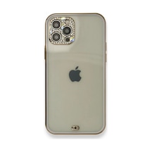 Apple iPhone  Uyumlu   12 Pro Kılıf Liva Taşlı Silikon - Mor Çok Renkli