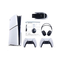 Sony Playstation 5 Slim CD'Lİ + 2 Kol + Ps5 Kamera + 3D Kulaklık Oyun Konsolu (İthalatçı Garantili)