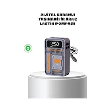 Mey İthalat Taşınabilir Kablosuz Hava Pompası 150 Psı Güçlü Basınç Ve 6000mah Şarjlı