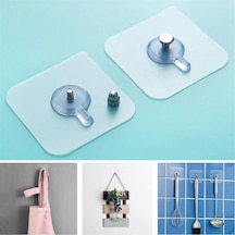 Ultra Güçlü 10 Adet Şeffaf Askı + 3 Adet Yapışkanlı Banyo Raf Tutucu Pinli Askı - 2li Set D2b6w4 Pla Diğer