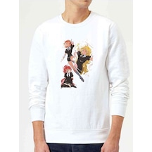 Anime Fairy Tail Glass Guild Emblem Baskılı Beyaz Erkek Sweat (528441227)
