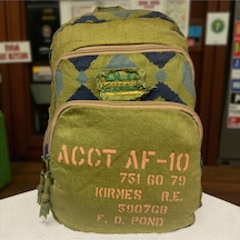 Old Cotton Cargo Kaliteli Renkli Vintage Disayn Sırt Gezi Okul Seyahat Çantası 30 Cm X 42 Cm Lacivert