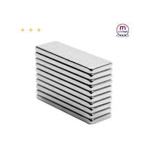 10'lu Güçlü Neodyum Blok Mıknatıs, 30x10x2 Mm Boyutunda