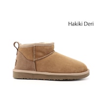 Gönderi(R) Gönderi R Taba Süet Mini Hakiki Deri Kürklü Bot Taba Süet