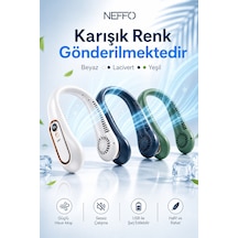 Boyuna Takılan Fan Mini Klima Serinletici Vantilatör Led Ekranlı 3 Seviye Şarjlı Boyunluk Fan
