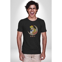 Sailor Moon Ay Savaşcısı Anime Unisex Unisex Siyah Organik Baskılı T-shirt Penye Yüksek Kalite Siyah