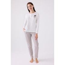 Arnetta Kadın Beyaz Pijama Takımı Ar3087-s-v1 Beyaz