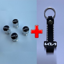 Kia Soul İle Uyumlu Logolu Alüminyum Sibop Kapağı Ve Silikon Anahtarlık