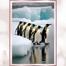 Kutup Ekibi Penguenler Pvc Tablo