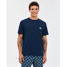 Skechers M Regular T-shirt Erkek Lacivert Tshirt S2610117-0505 Lacivert