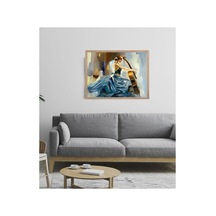 Tek Parça Ahşap Çerçeveli Oturma Odası Salon Mutfak Dekoratif Tablo Çok Renkli - 817092923 Çok Renkli