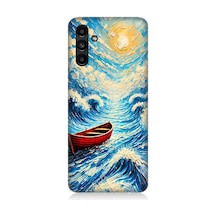 Samsung Galaxy A13 Uyumlu Fırtınada Kırmızı Sandal Desenli Silikon Kılıf Çok Renkli