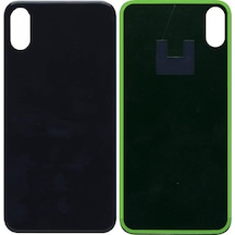 Apple Uyumlu iPhone Xs Siyah Arka Kapak Batarya Kapağı Pil Kapağı Siyah