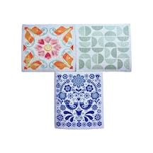 Swedish Dishcloth İsveç Bezi Otantik Desenler 3 Adet, Sürdürülebilir, Tekrar Kullanılabilir, Tüm Yüzeylere Uygulanabilir, Makinede Yıkanabilir Belirtilmemiş