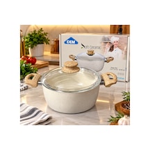 Seramik 20 Cm Derin Tencere Krem - 935949928 Krem