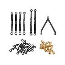 Kosona Axial Scx24 Deadbolt İçin Alüminyum Süspansiyon Bağlantı Seti Ve Ön Üst A-kolu - Siyah