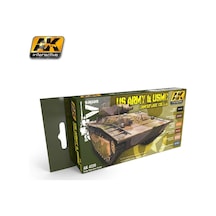Us Army Ve Usmc Kamuflaj Renkleri Maket Boyası Seti 6x17 Ml, Ak Interactive 4220 Standart